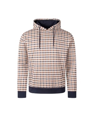 Sudadera Con Capucha Aquascutum Active Iconic Club Check Beige