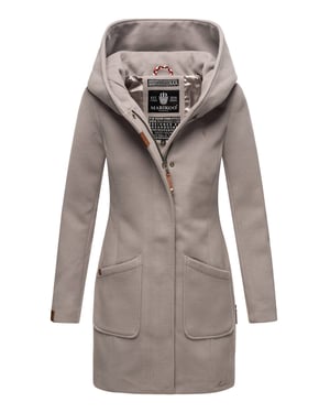 Abrigo de invierno Marikoo para mujer con capucha y corte entallado