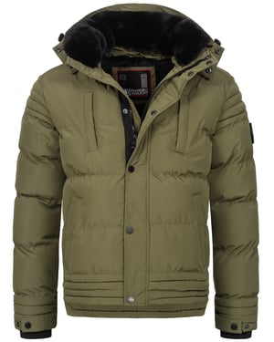 Chaqueta de invierno para hombre Alessandro Salvarini AS-281 con forro de borreguito y capucha extraíble