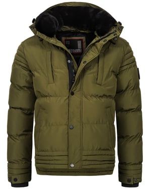 Chaqueta de invierno para hombre Alessandro Salvarini AS-281 con forro de borreguito y capucha extraíble