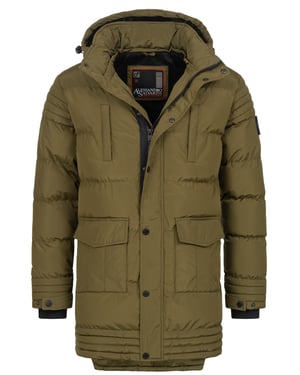 Chaqueta de invierno para hombre Alessandro Salvarini AS285 con forro de borreguito y capucha extraíble