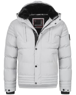Chaqueta de invierno para hombre Alessandro Salvarini AS-281 con forro de borreguito y capucha extraíble