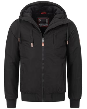 Chaqueta de invierno para hombre Alessandro Salvarini AS-320 con forro de peluche y capucha