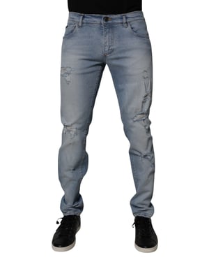 Jeans Ajustados Desgastados
