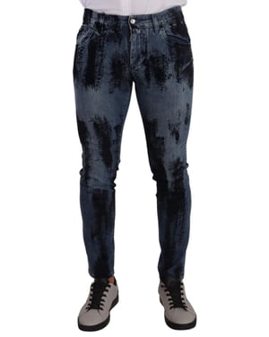 Jeans Skinny con Salpicaduras de Pintura