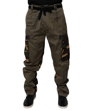 Pantalones Cargo con Detalle de Camuflaje