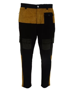 Pantalones Cargo de Pana Estilo Patchwork