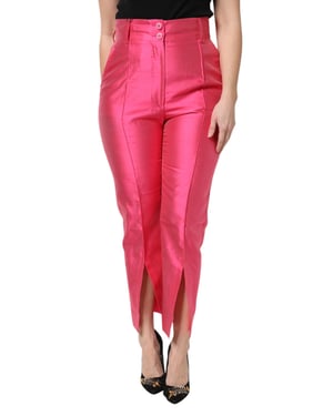 Pantalones de tiro alto con abertura lateral