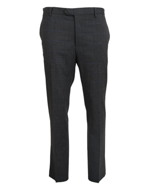 Pantalones de Vestir de Cuadros Ajuste Clásico