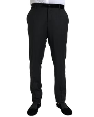 Pantalones de corte clásico con cinturilla de terciopelo