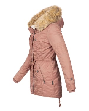 Navahoo Abrigo de Invierno Mujer B399 – Cálido, Repelente al Agua & Con Cuello de Pelo Desmontable