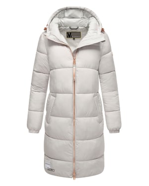 Abrigo largo acolchado Marikoo para mujer con capucha – Nomadiaa