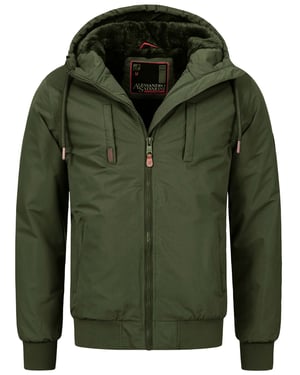 Chaqueta de invierno para hombre Alessandro Salvarini AS-320 con forro de peluche y capucha