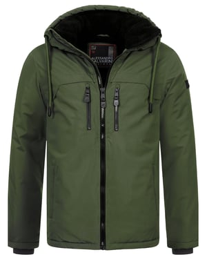 Chaqueta de invierno para hombre Alessandro Salvarini AS-332 con forro de borreguito y capucha