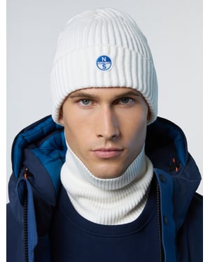 Gorro North Sails con canalé ancho y parche con logo
