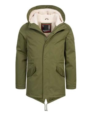 Parka de invierno para hombre Alessandro Salvarini con forro de peluche y capucha