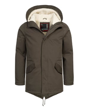 Parka de invierno para hombre Alessandro Salvarini con forro de peluche y capucha