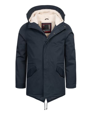 Parka de invierno para hombre Alessandro Salvarini con forro de peluche y capucha