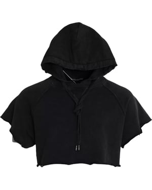 Sudadera corta con capucha de Dolce Gabbana de mangas cortas