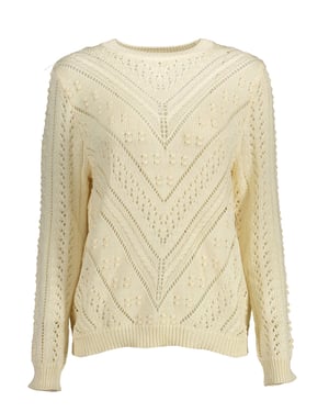 Jersey de punto color crema