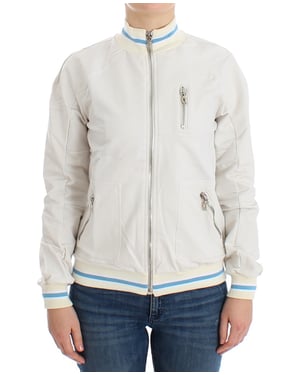 Chaqueta de punto con cremallera tipo bomber casual