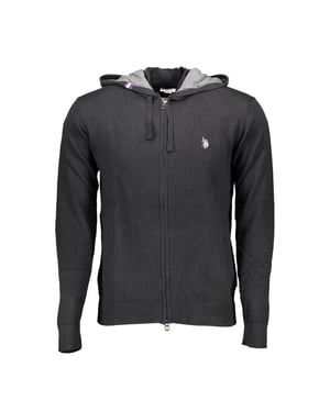 Sudadera con capucha de punto con cremallera