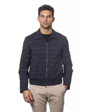 Chaqueta de Cuadros con Cierre Estilo Casual