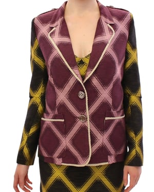 Blazer a Rayas Bicolor de Cuadros