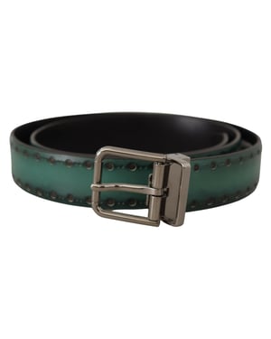 Cinturón de cuero verde azulado