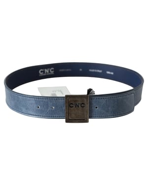 Cinturón de Cuero para Hombre con Hebilla Cuadrada
