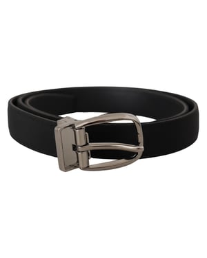 Cinturón de Piel Negra Estilo Clásico