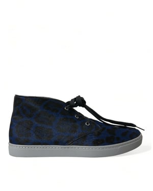 Zapatillas Altas con Estampado de Leopardo