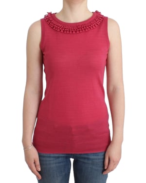 Top Sin Mangas de John Galliano con Cuello Plisado
