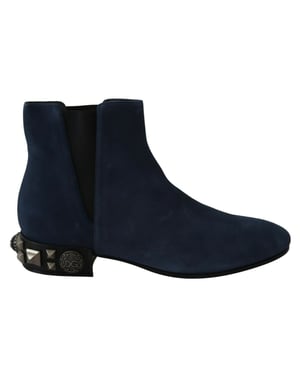 Botas de tobillo de ante con detalles de tachuelas