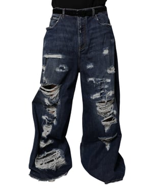 Jeans de Pierna Ancha Desgastados