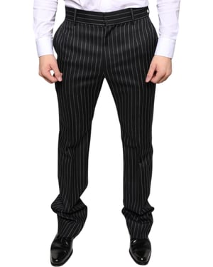 Pantalones de rayas clásicos de corte ajustado