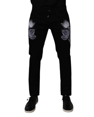 Pantalones Casual con Estampado de Rosas
