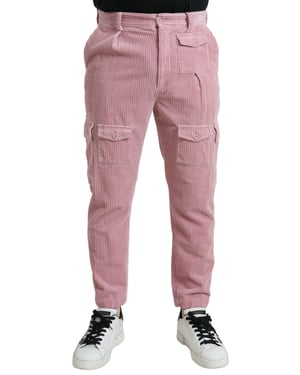 Pantalones Cargo de Corduroy Rosa