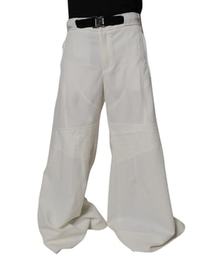Pantalones de algodón de pierna ancha
