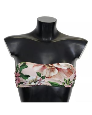 Bikini sin tirantes con estampado floral