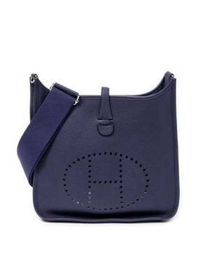 Hermès Evelyne III PM en Encre azul Piel de becerro