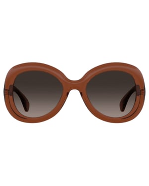 Gafas de sol redondas marrones con lentes SF de Moschino