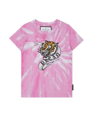 Tie-Dye T-Shirt Round Neck With Crystals Tattoo