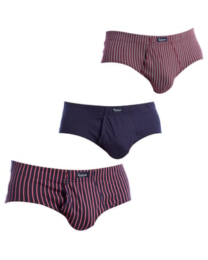 Pack-3 Slips para Hombre Estampados Esenciales con Abertura A0090