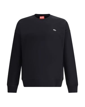 Sudadera Negra Con Logo Pequeño De Diesel
