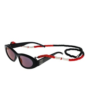 Gafas de sol ovaladas con correa de cuentas