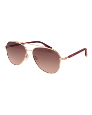 Gafas de sol de goma color rosa dorado