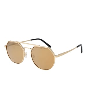 Gafas de sol de metal dorado