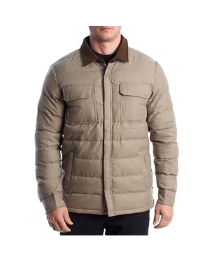 Chaqueta acolchada para hombre con cuello de camisa 66559
