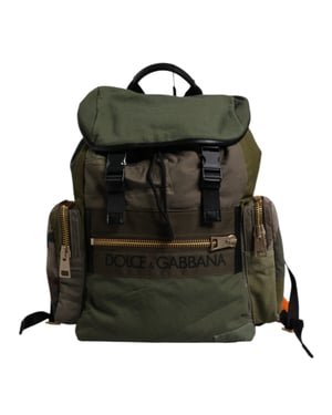 Mochila de viaje de parcheo verde militar